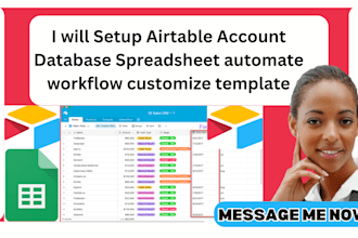 setup airtable account database spreadsheet automate workflow customize template