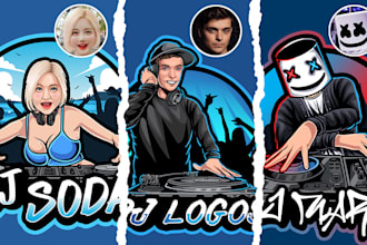 do transform your portrait into logo for dj, podcast, and brand