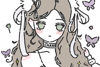 draw coquette girly cartoon profile pictures or avatars