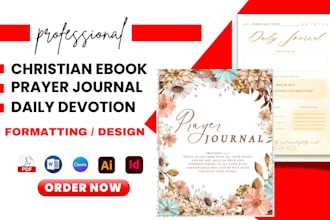 format, design daily devotional, prayer journal, christian ebook, christian book