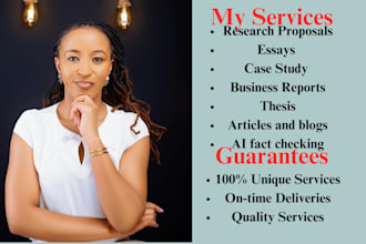 write articles in nursing, healthcare,sociology,history,psychology and business