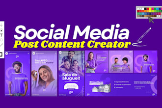 create 30 unique social media posts designs social media poster