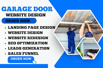 design garage door website garage door landing page garage door repair website