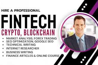 write fintech, cybersecurity report, iot, cloud security, crypto ebook writer