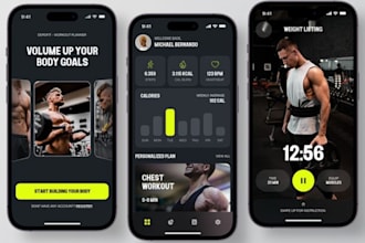 design fitness ui ux health and fitness website, gym app mobile ui ux design