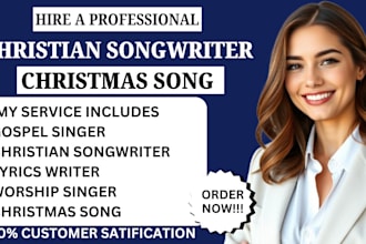 ghostwrite gospel singer, christian songwriter, worship singer, christmas song