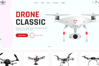 design luxury drone shopify store photography drone videography drone website