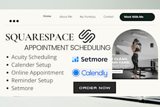 setup acuity scheduling calendly setmore in your squarespace website design