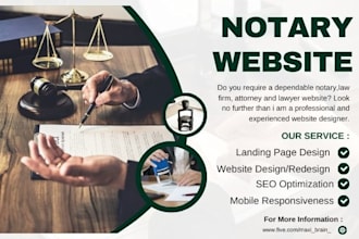 design notary website law firm website attorney website lawyer wordpress website