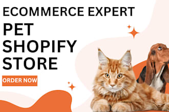 design pet shopify store pet website pet dropshipping pet food store pet