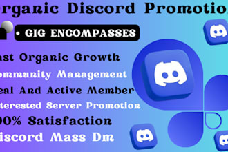 do organic discord promotion, discord server growth to gain real member