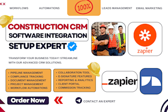 setup construction management crm software integration zapier mulesoft jitterbit