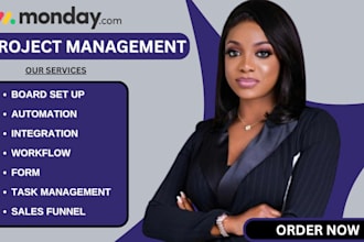 set up monday crm automation mondaycom board project management asana trello