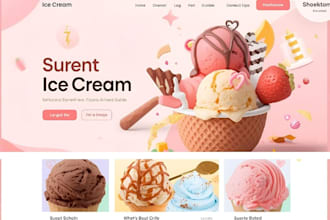 design money making  ice cream shopify store cookies store  ice cream website