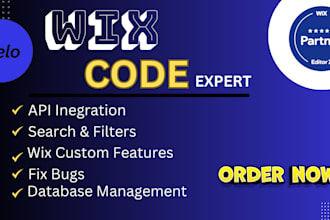 develop wix website using wix velo, wix code and databases