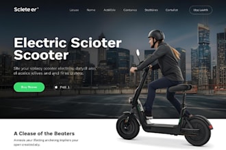design electric scooter shopify bicycle cruiser bike scooter store bike website