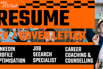 design resume, cv for business, engineering, medical, job search and application