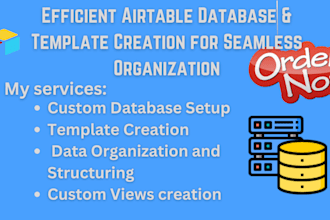 airtable setup, database design, custom dashboards, data consolidation