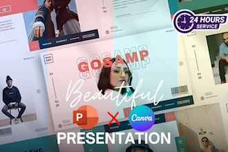 edit create powerpoint or canva presentation design quickly with animation video