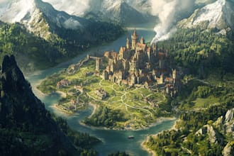 draw a custom map for fantasy,