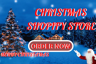 design 7figure christmas shopify store xmas dropshipping store christmas website