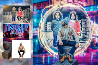 do photoshop editing, photo manipulation and creative design composition