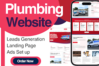 design plumbing website with booking system for plumber website handyman website