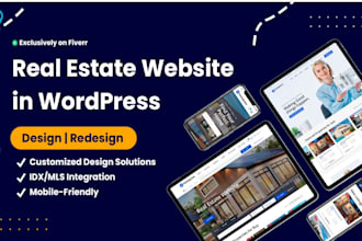 build realtor, agent real estate website with idx mls integration in wordpress