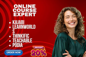 setup kajabi learnworlds thinkific teachable, elopage, ablefy and podia