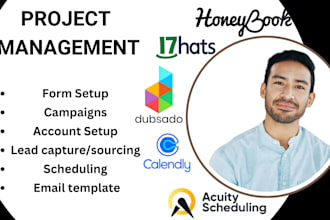 setup dubsado, honeybook, acuity scheduling automation