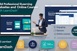 build a wordpress lms website with online course, quizzes and student dashboard