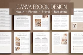 design german canva ebook for yoga travel fitness recipe business idea self love