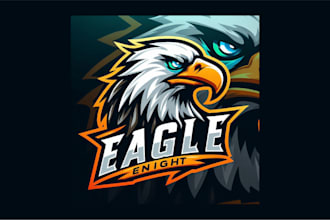 design a unique eagle head mascot logo with free source file