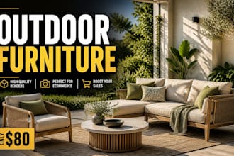 create outdoor furniture renders for ecommerce