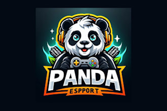 design a unique panda mascot logo for you in just two days