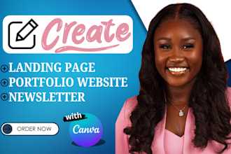 build canva website design landing page website design