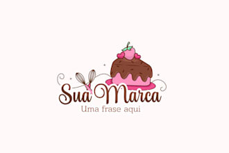 make innovative elegant cake logo