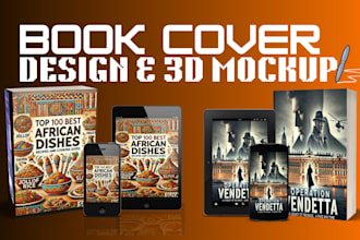 do amazon kindle bundle 3d mockup, fiction nonfiction book ebook cover design