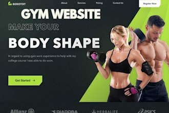 build gym website, personal trainer, fitness, sports, yoga, gym membership
