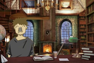 draw vtuber background in anime style