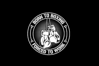 make attend beautiful boxing club logo