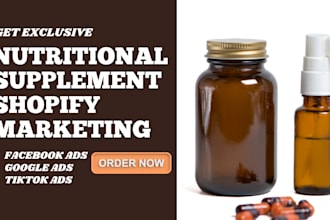 do nutritional supplement shopify marketing social media manager with meta ads