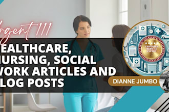 write SEO healthcare, nursing and social work articles