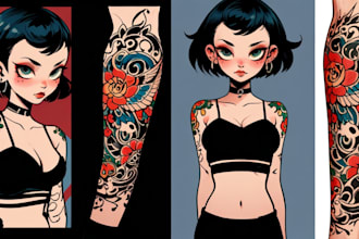 create old school or traditional tattoo design