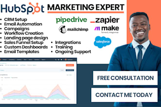 do hubspot, email automation, workflow, marketing, landing page, pipedrive, crm