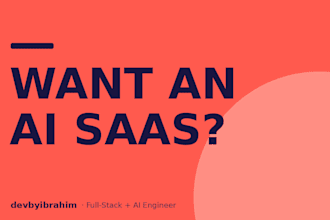 your ai saas or custom ai web app as full stack dev