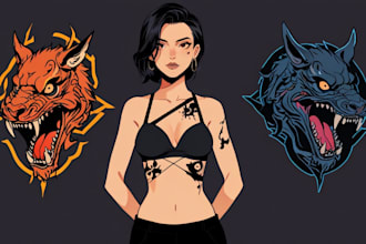create old school or traditional tattoo design