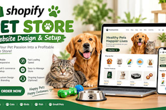 build a pet shopify store and website