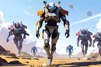 draw a sci fi character illustration or sci fi concept art