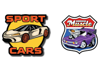make custom classic car racing automotive logo